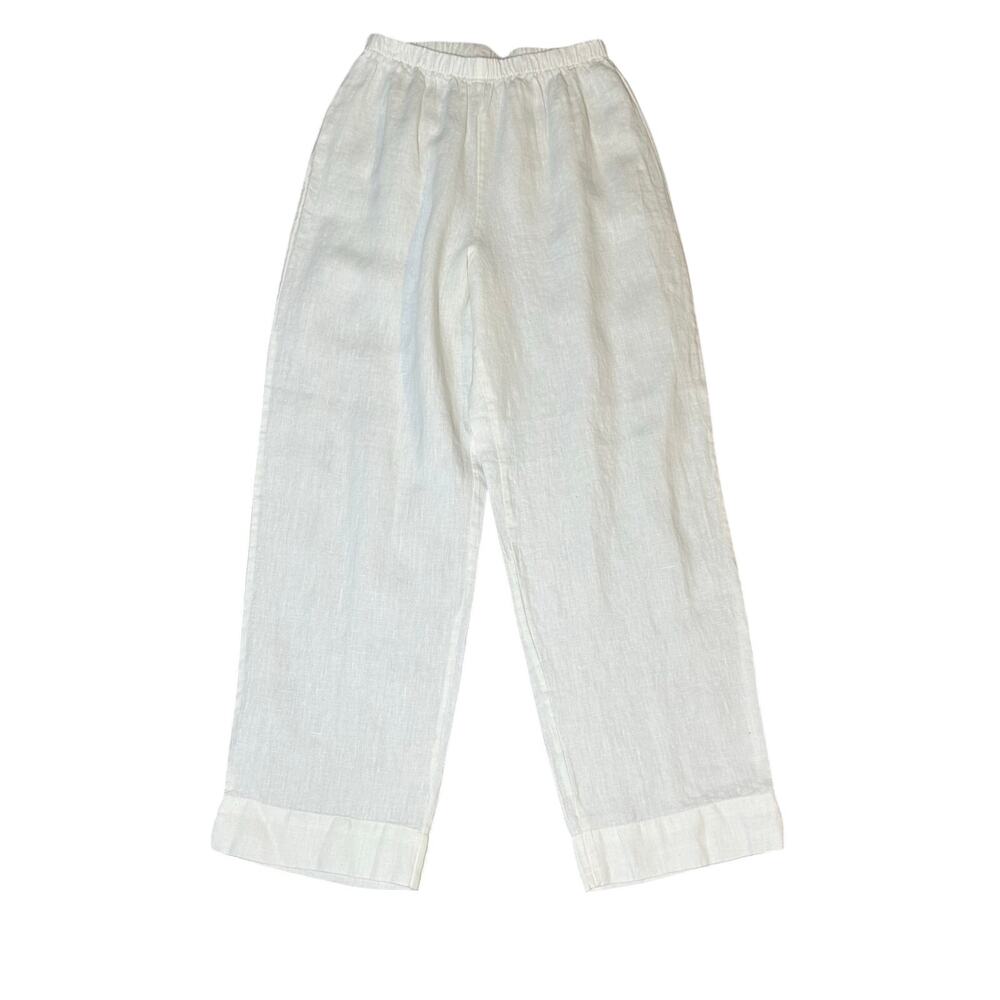 Bryn Walker 100% linen made in the USA pull on wide leg ankle pants size XXS